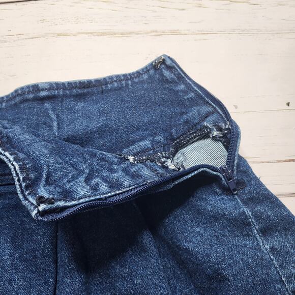 Hot Topic Social Collision Denim Jean Mini Skirt Pleated Medium Wash Y2K Medium - Picture 5 of 7